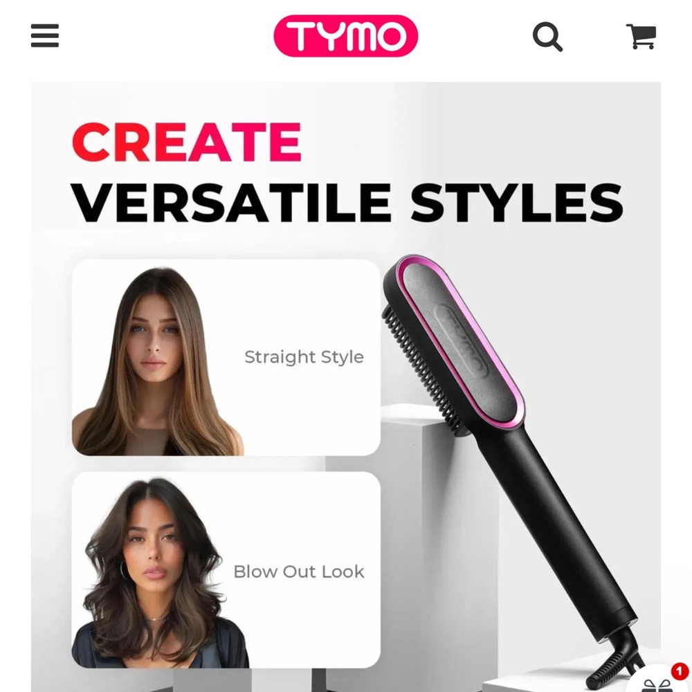 TYMO RING Hair Staightening Comb + accessories.
NWOT. Excellent condition. - Picture 12 of 16